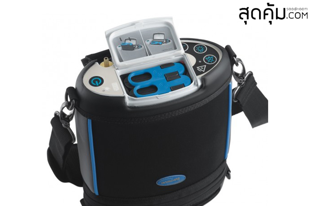เครื่องผลิตออกซิเจน INVACARE รุ่น Platinum Mobile Oxygen Concentrator แบบพกพา ผลิตออกซิเจนได้สูงสุด 880ml/min แบตเตอรี่ 1 ก้อน
